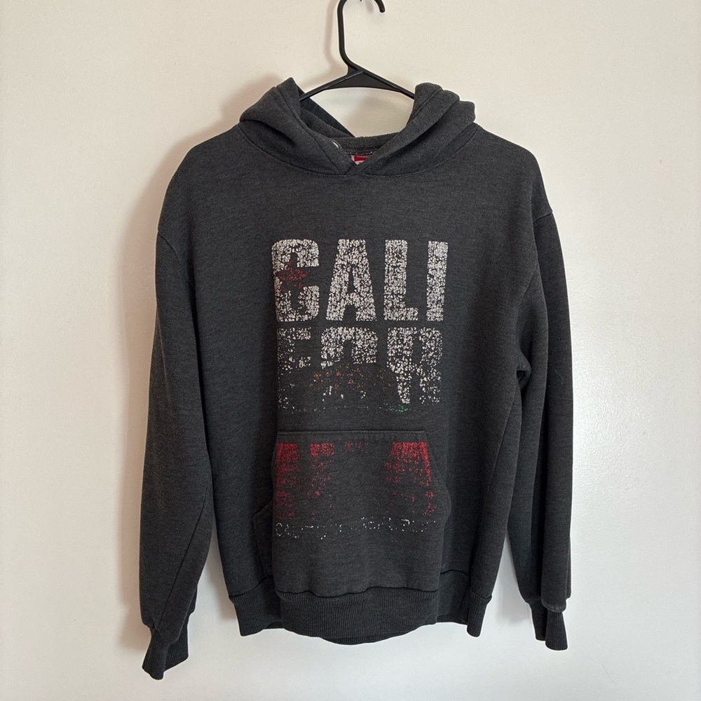 Women’s  Dark Gray 'CALI' Hooded Pullover Sweatshirt